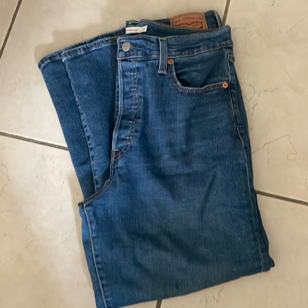 Levi’s ribcage straight ankle denim jeans